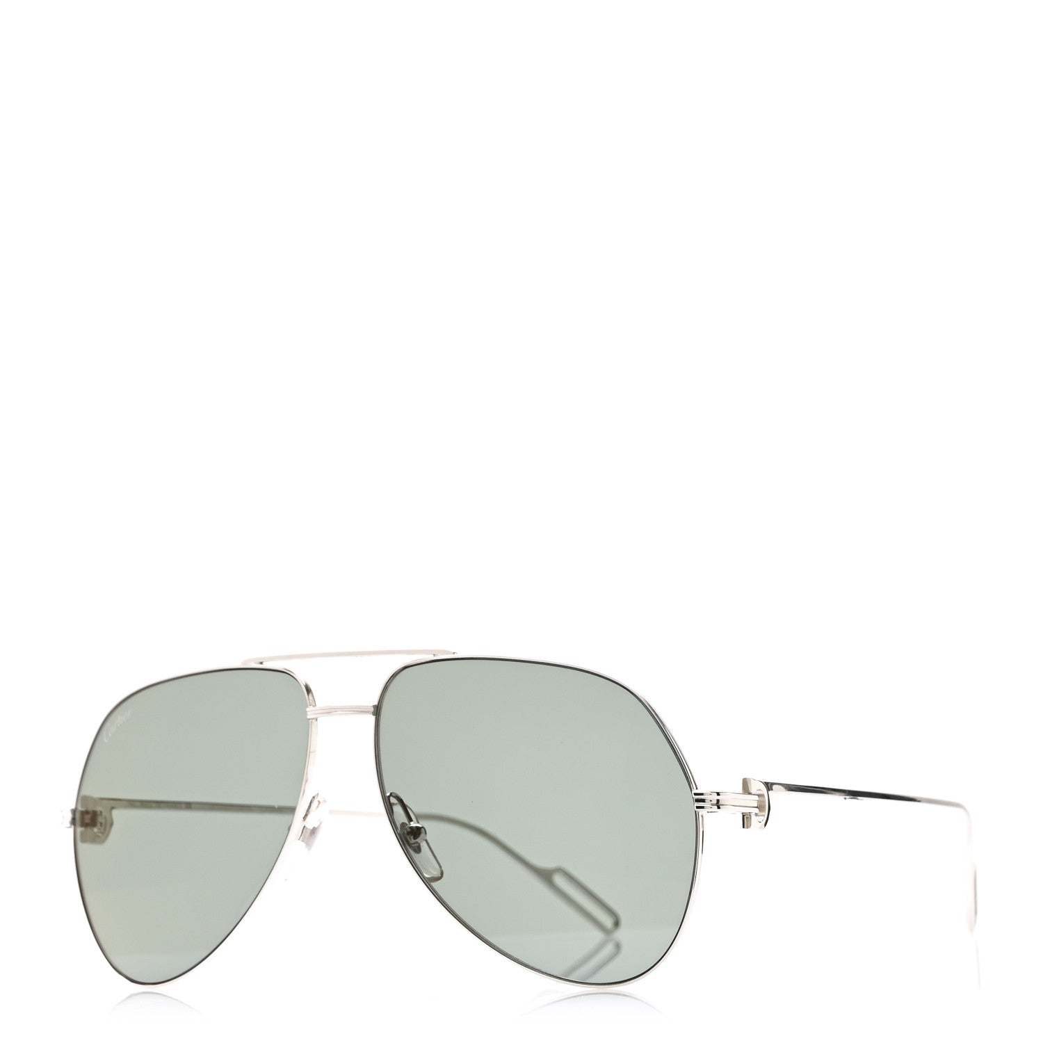 Cartier Santos Aviator Sunglasses CT0110S Silver 1 of 7