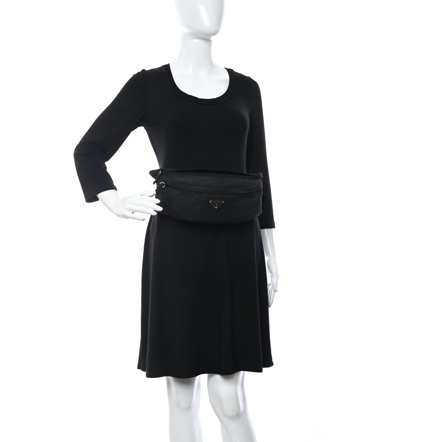 Tessuto Nylon Montagna Belt Bag Black