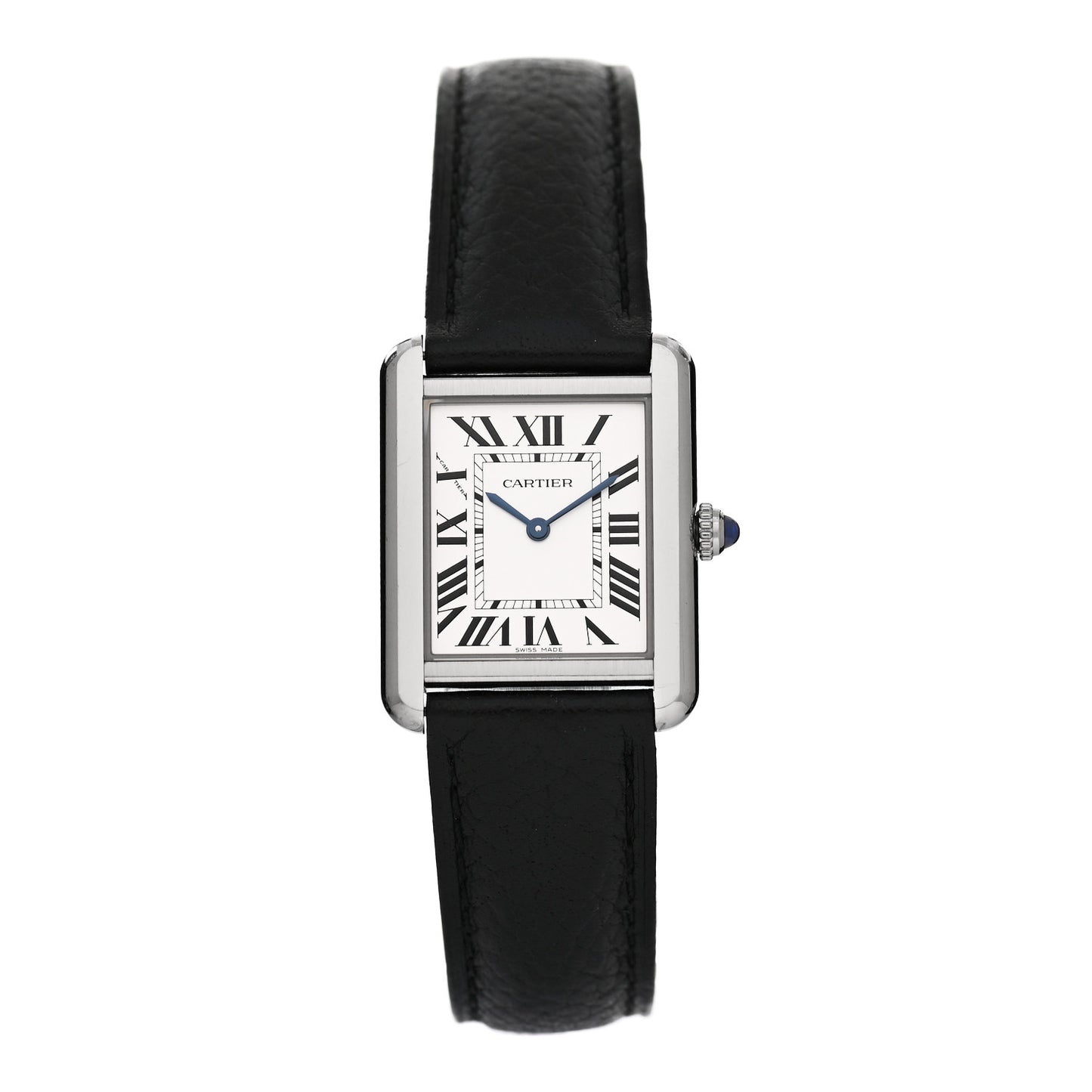 Stainless Steel Calfskin 24mm Tank Solo Quartz Watch