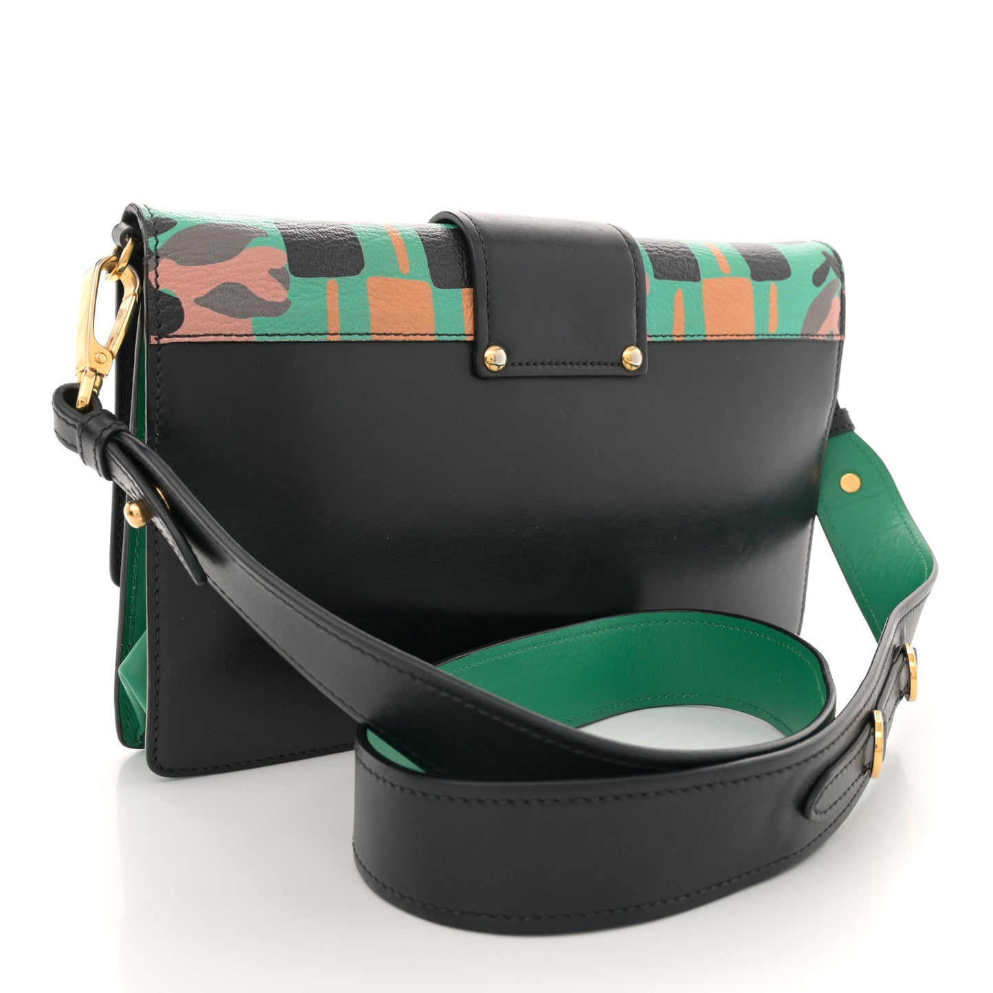 Madras Floral Print Ribbon Bag Mango Black