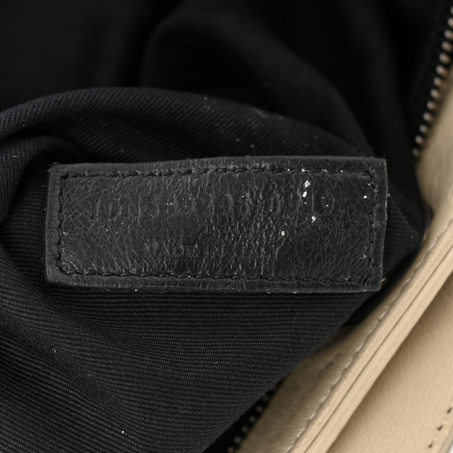 Saint Laurent Vintage Lambskin Chevron Monogram Large Nolita Crema Soft 7 of 14