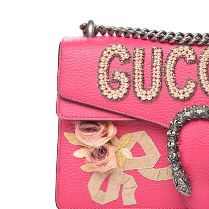 Gucci Pebbled Calfskin Embellished Guccify Small Dionysus Shoulder Bag Rosa 8 of 11