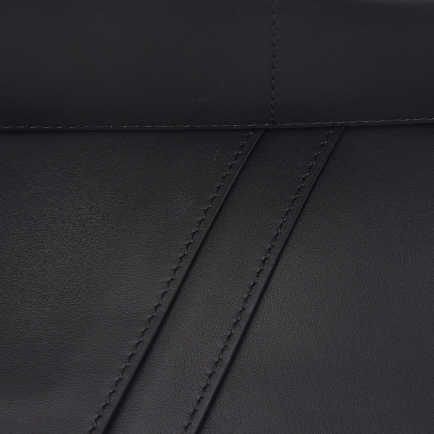 Cuoio Romano Glazed Fabric FF 1974 Wallet on Strap Black