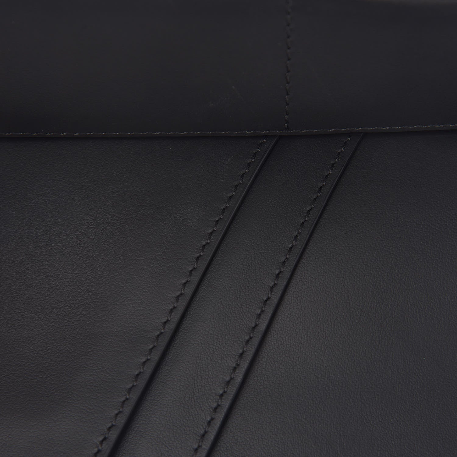 Fendi Cuoio Romano Glazed Fabric FF 1974 Wallet on Strap Black 7 of 10