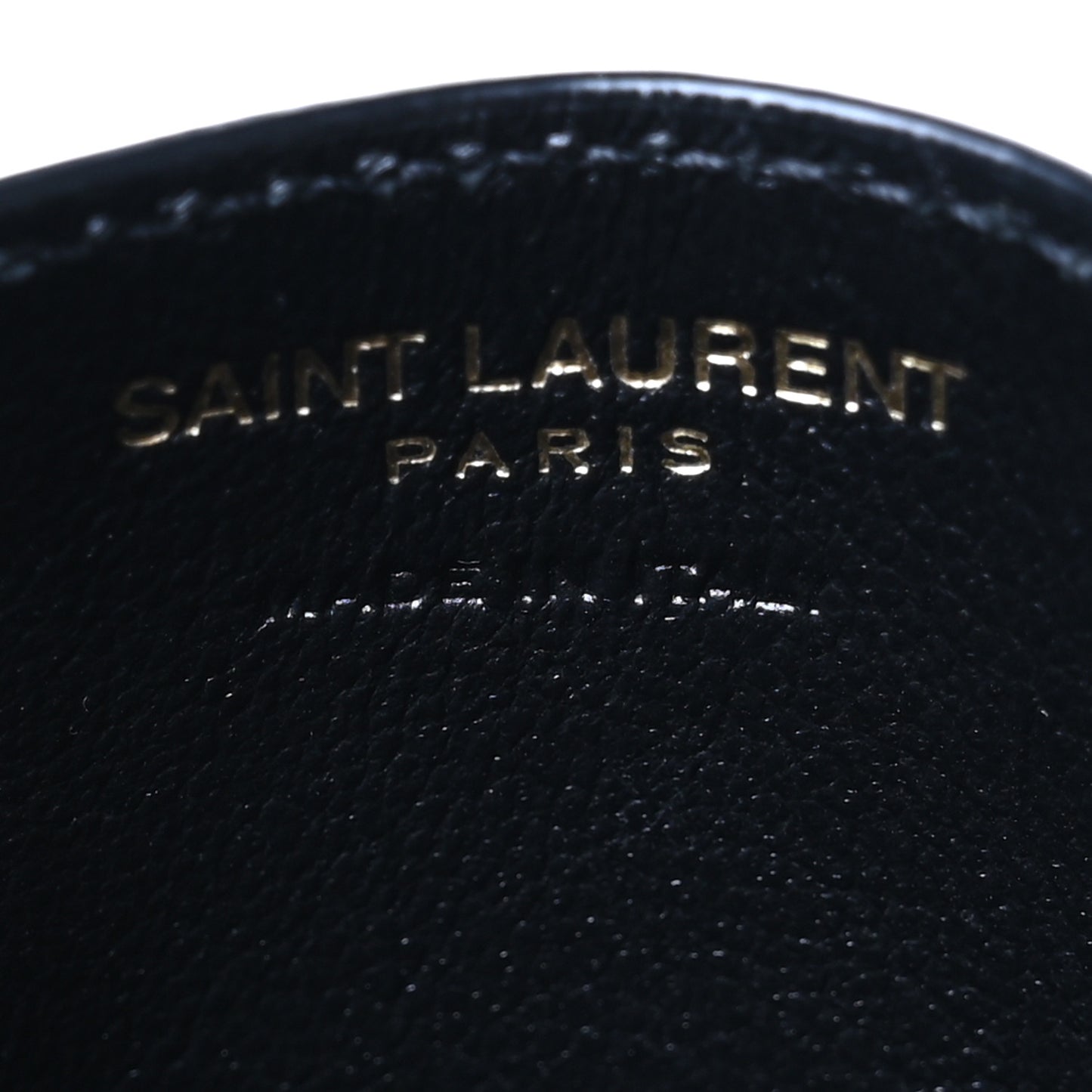 Lambskin Matelasse Chevron Monogram Credit Card Case Black