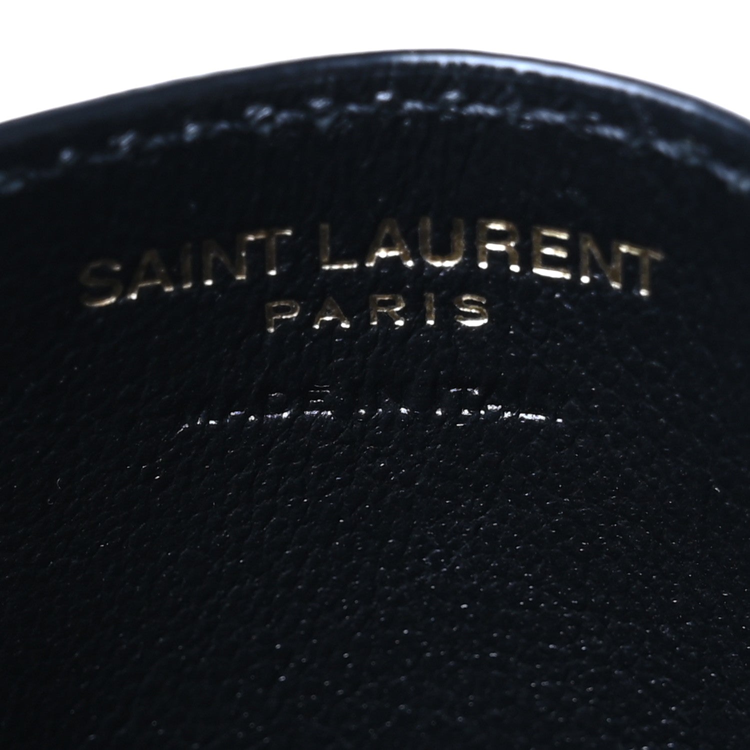 Saint Laurent Lambskin Matelasse Chevron Monogram Credit Card Case Black 6 of 9