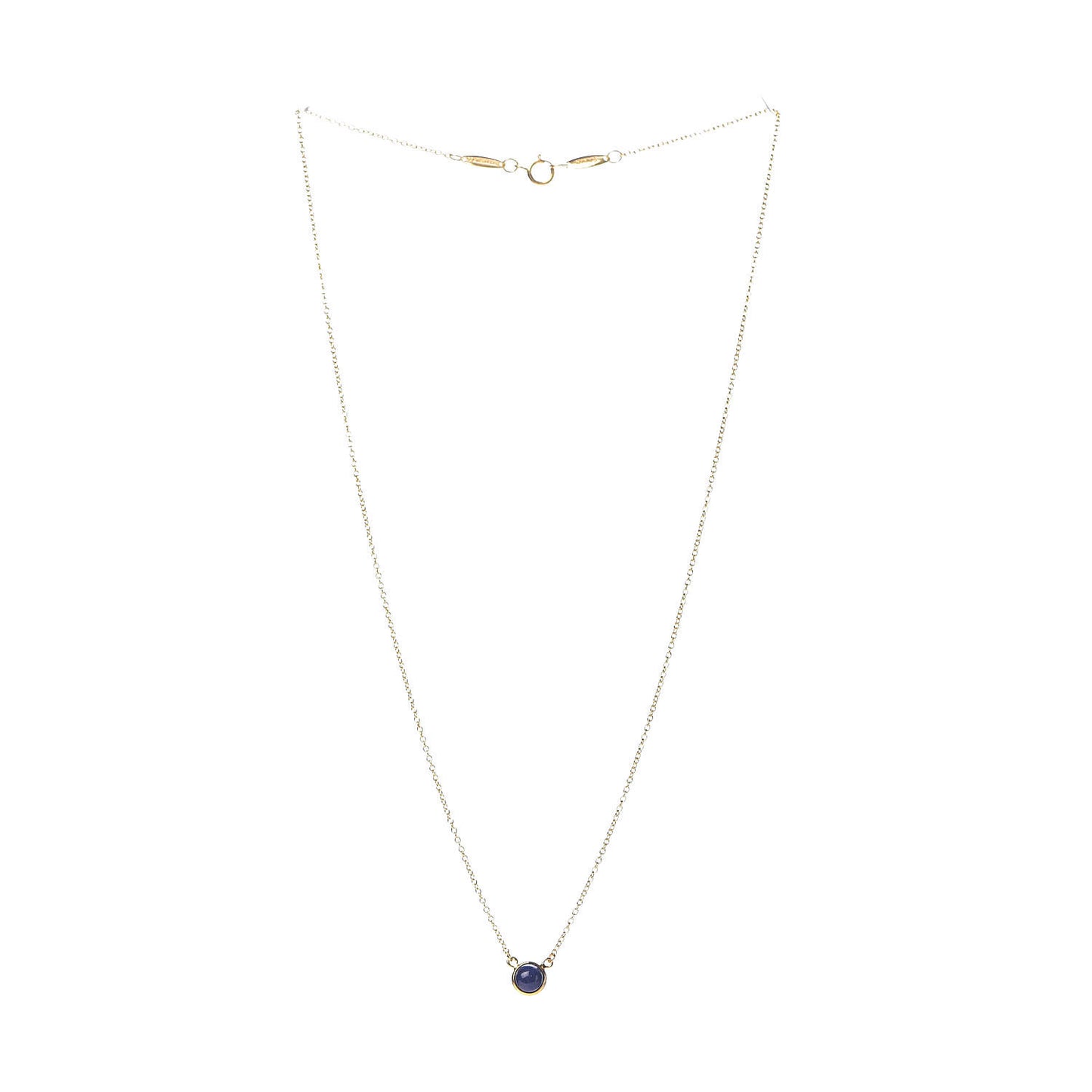 18K Yellow Gold Lapis Lazuli Elsa Peretti Color By The Yard Pendant Necklace