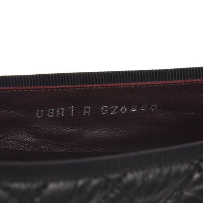 Chanel Aged Calfskin Quilted Cap Toe Ballerina Flats 37 Black 10 of 11
