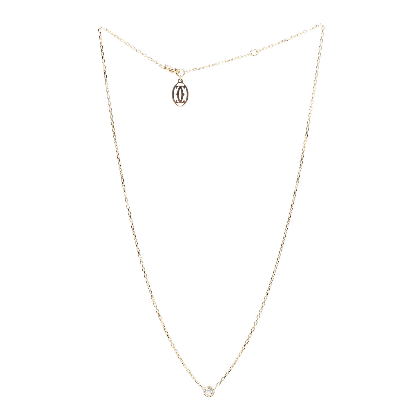18K Yellow Gold Diamond SM D'Amour Pendant Necklace