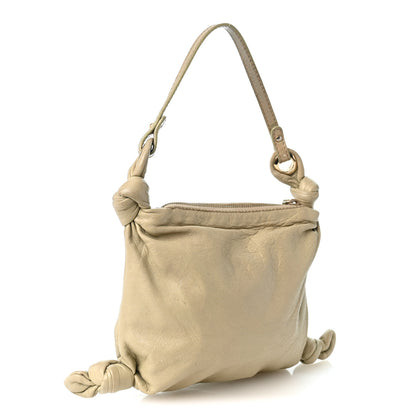 Fendi Calfskin Mini Hobo Bag Beige 3 of 12