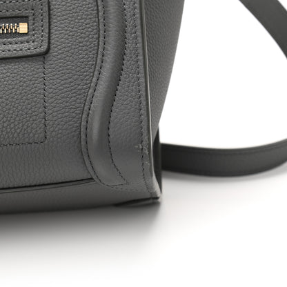 Celine Drummed Calfskin Nano Luggage Kohl 11 of 11