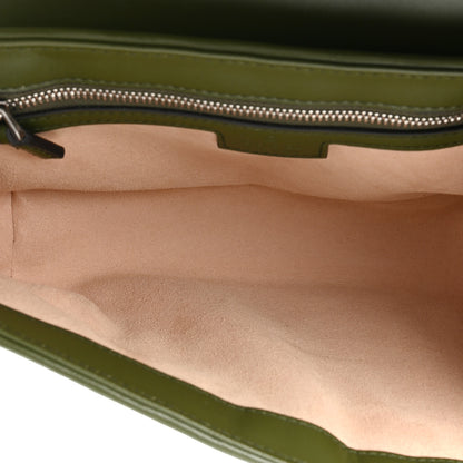 Gucci Calfskin Matelasse Aria Small GG Marmont Shoulder Bag Military Wood 5 of 9