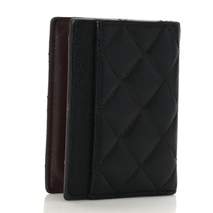 Chanel Caviar Quilted Card Holder Wallet Black 3 of 6