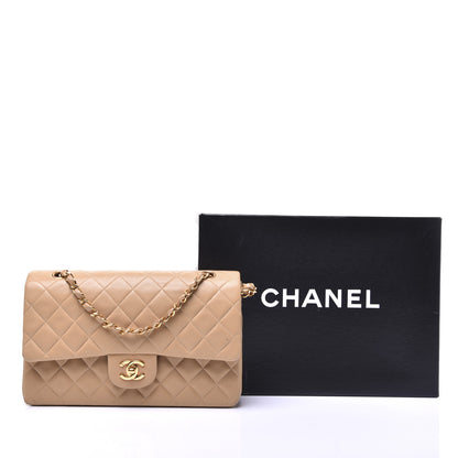 Chanel Lambskin Quilted Medium Double Flap Beige 18 of 18