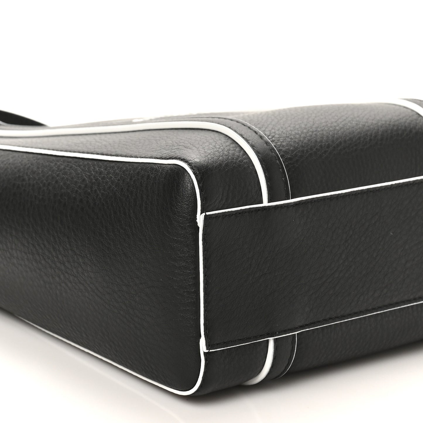 Smooth Calfskin Logo Double Sided XXS Everyday Tote Black White