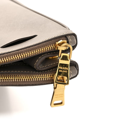 Prada Saffiano Large Galleria Double Zip Tote  Argilla 14 of 15