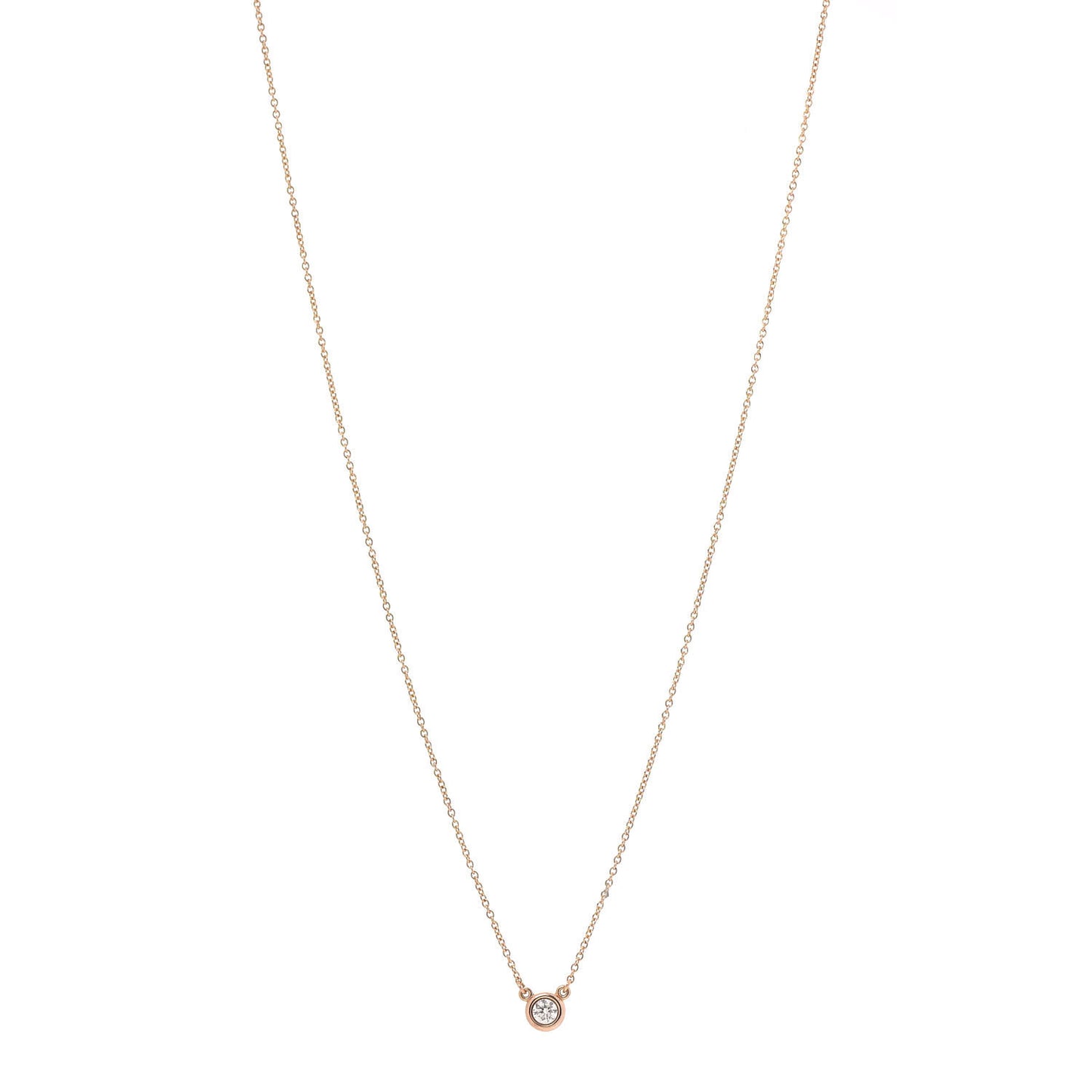 18K Yellow Gold Diamond .17ct Elsa Peretti Diamonds by the Yard Pendant Necklace