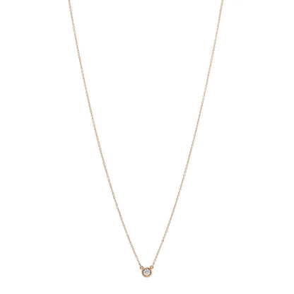 Tiffany 18K Yellow Gold Diamond .17ct Elsa Peretti Diamonds by the Yard Pendant Necklace 1 of 7