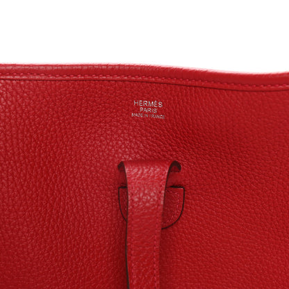 Hermes Taurillon Clemence Evelyne III PM Rouge Casaque 5 of 10