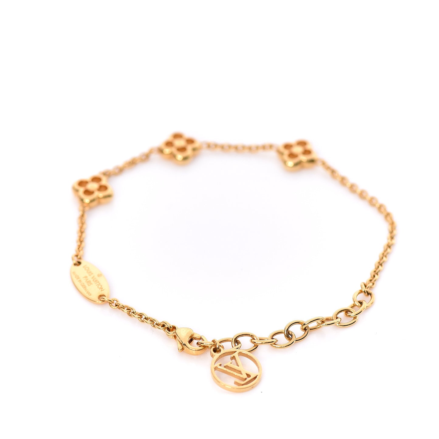 Brass Flower Full Bracelet Gold