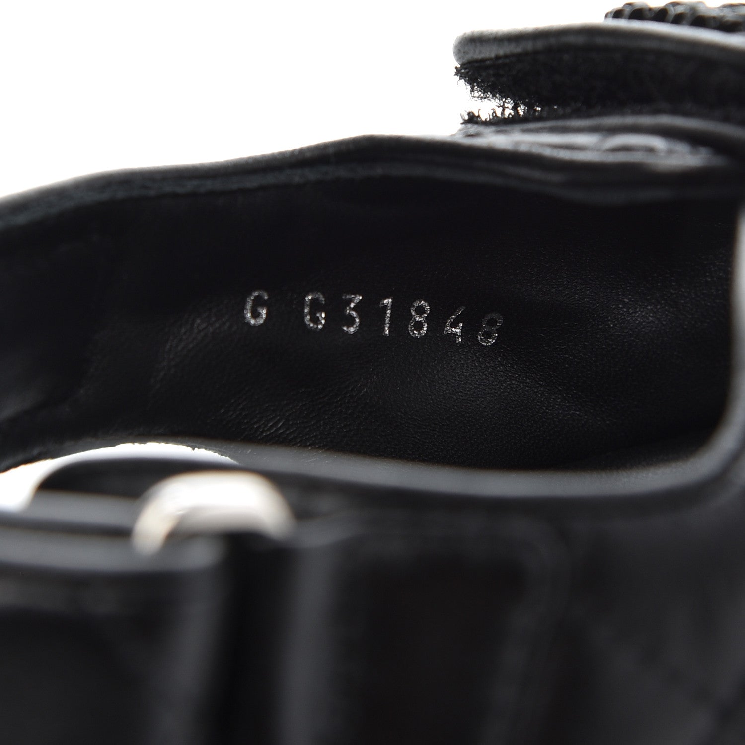 Chanel Lambskin Velcro Dad Sandals 36 Black 8 of 9