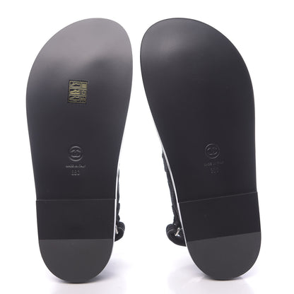 Chanel Fabric Velcro Dad Sandals 38 Black 5 of 9