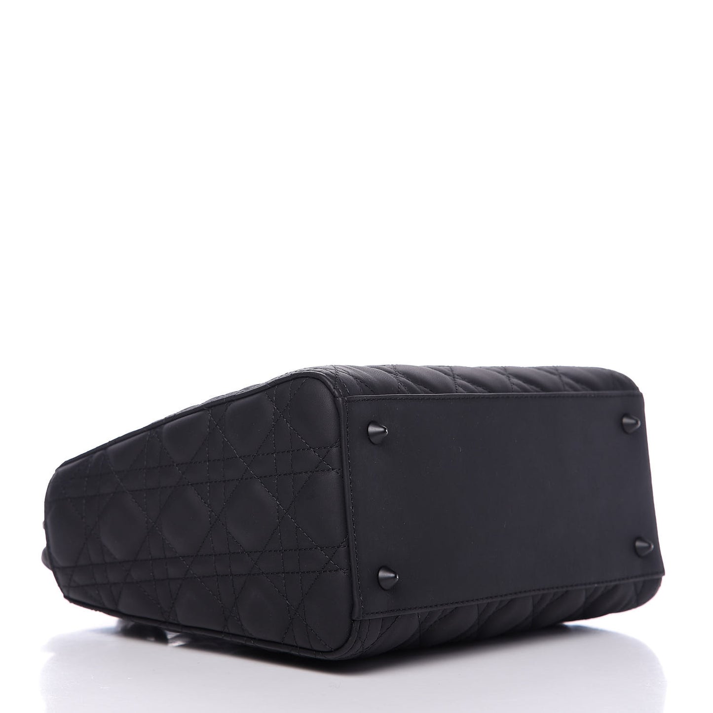 Ultra Matte Calfskin Cannage Medium Lady Dior Black