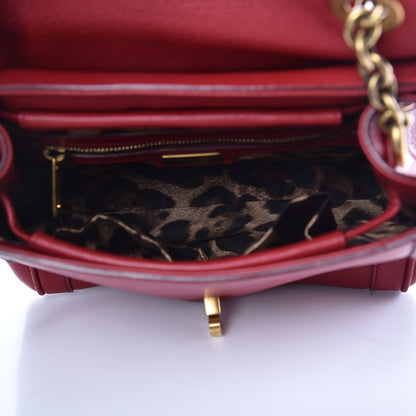 Dolce & Gabbana Calfskin Padlock Shoulder Bag Red 6 of 13