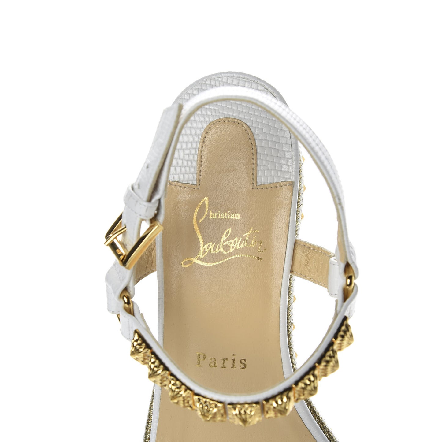Calfskin Zarli Pyraclou 60 Platform Sandals 40 White