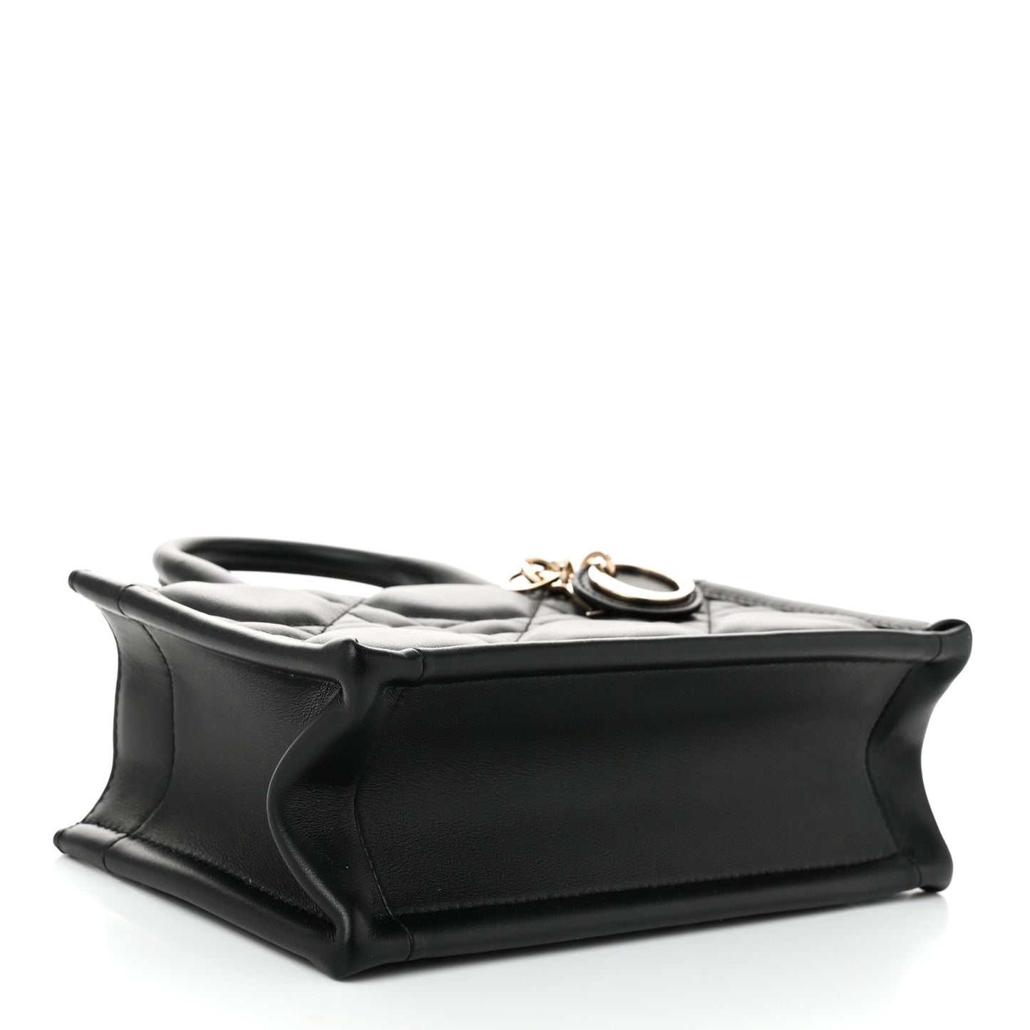 Calfskin Macrocannage Mini Book Tote Black
