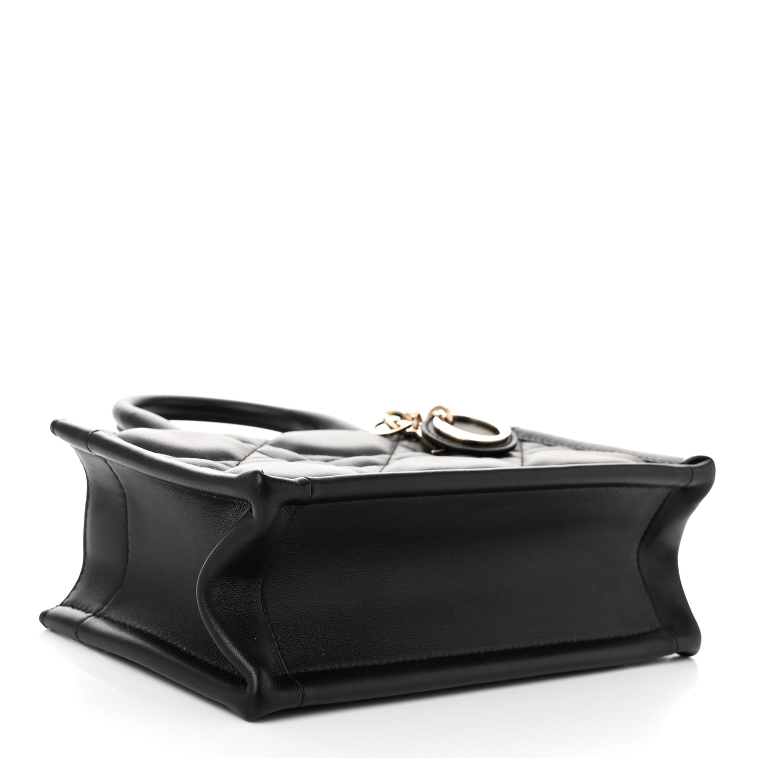 Christian Dior Calfskin Macrocannage Mini Book Tote Black 4 of 11