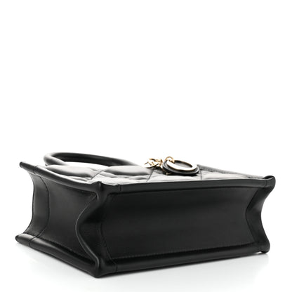 Christian Dior Calfskin Macrocannage Mini Book Tote Black 4 of 11