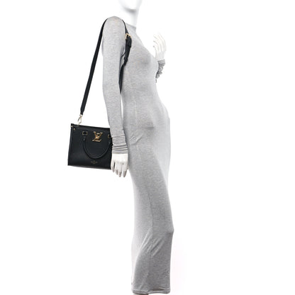 Louis Vuitton Calfskin Lock & Go Tote Black 2 of 11