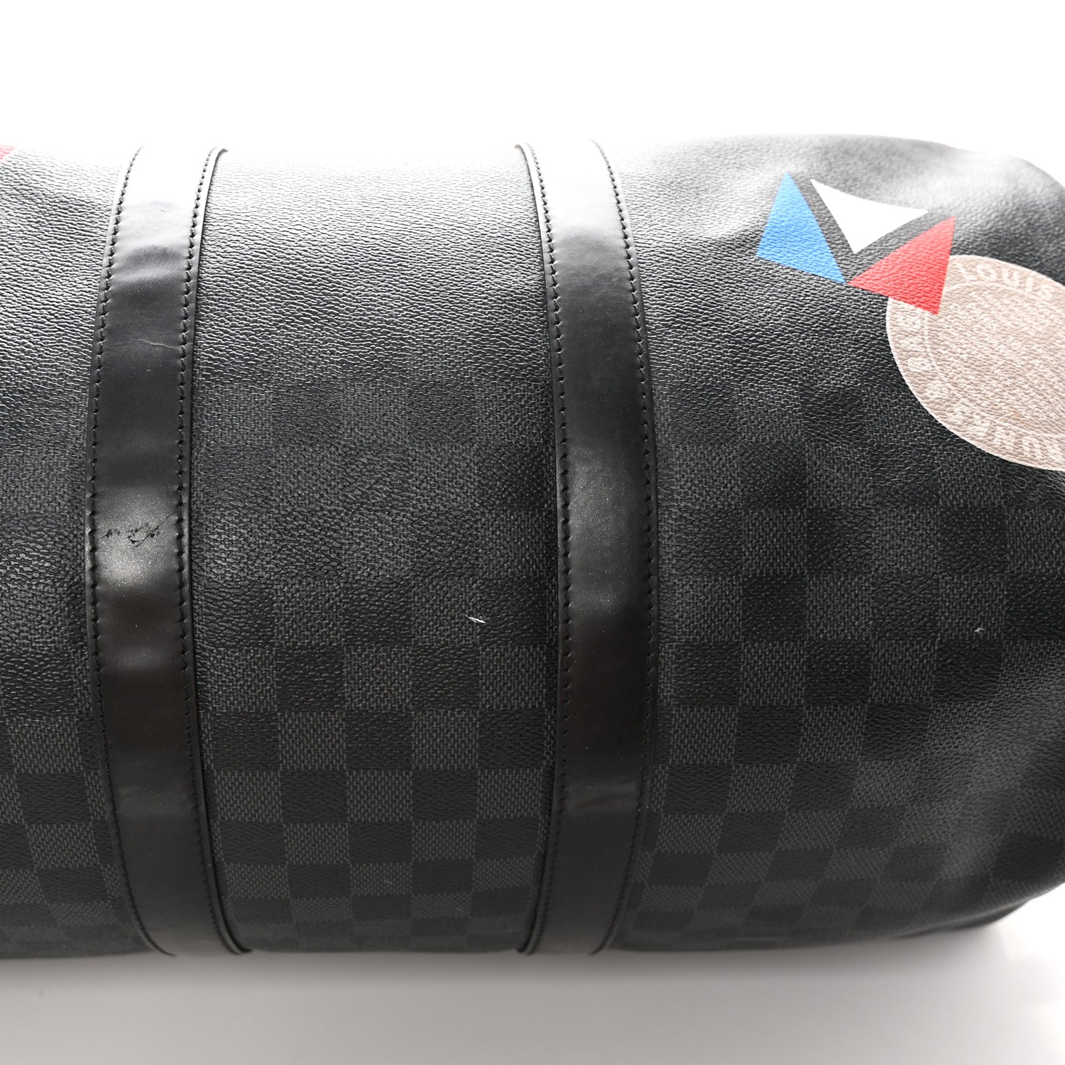 Louis Vuitton Damier Graphite LV League Keepall Bandouliere 45 13 of 17