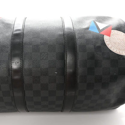 Louis Vuitton Damier Graphite LV League Keepall Bandouliere 45 13 of 17