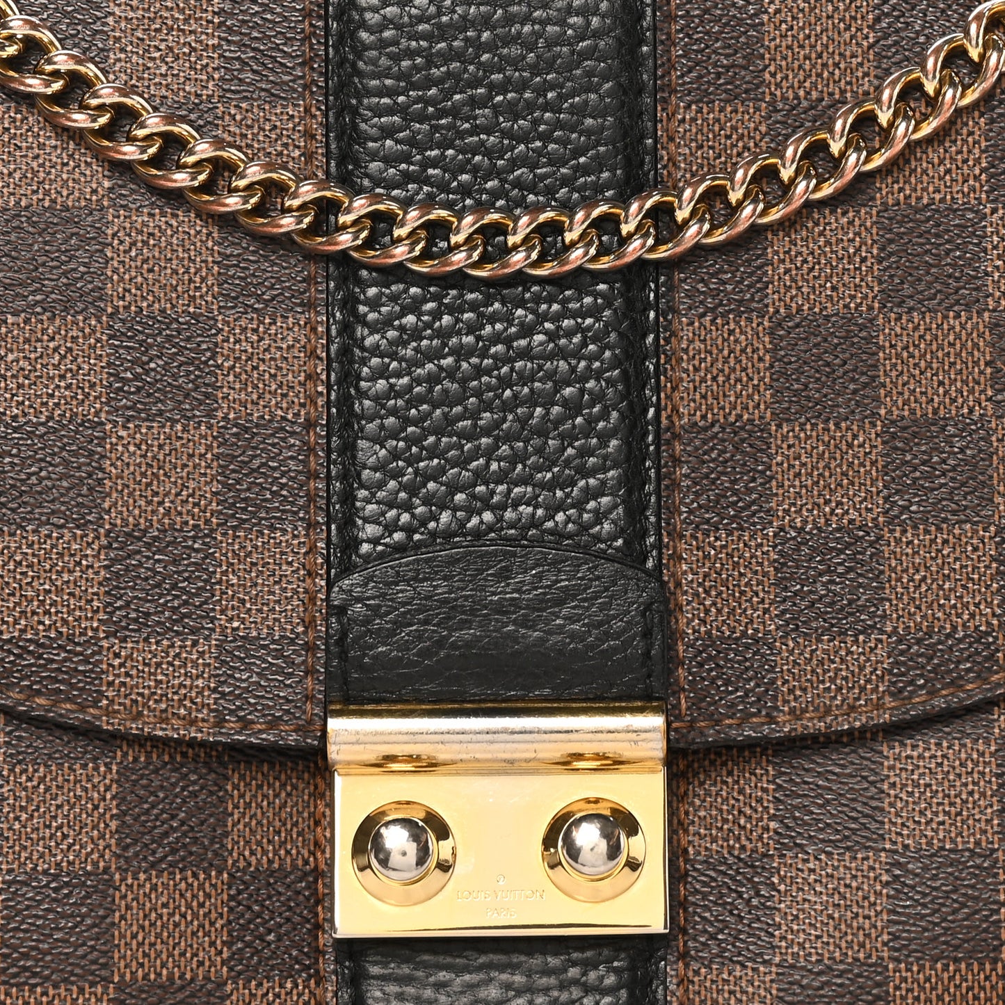 Damier Ebene Cuir Taurillon Wight Black