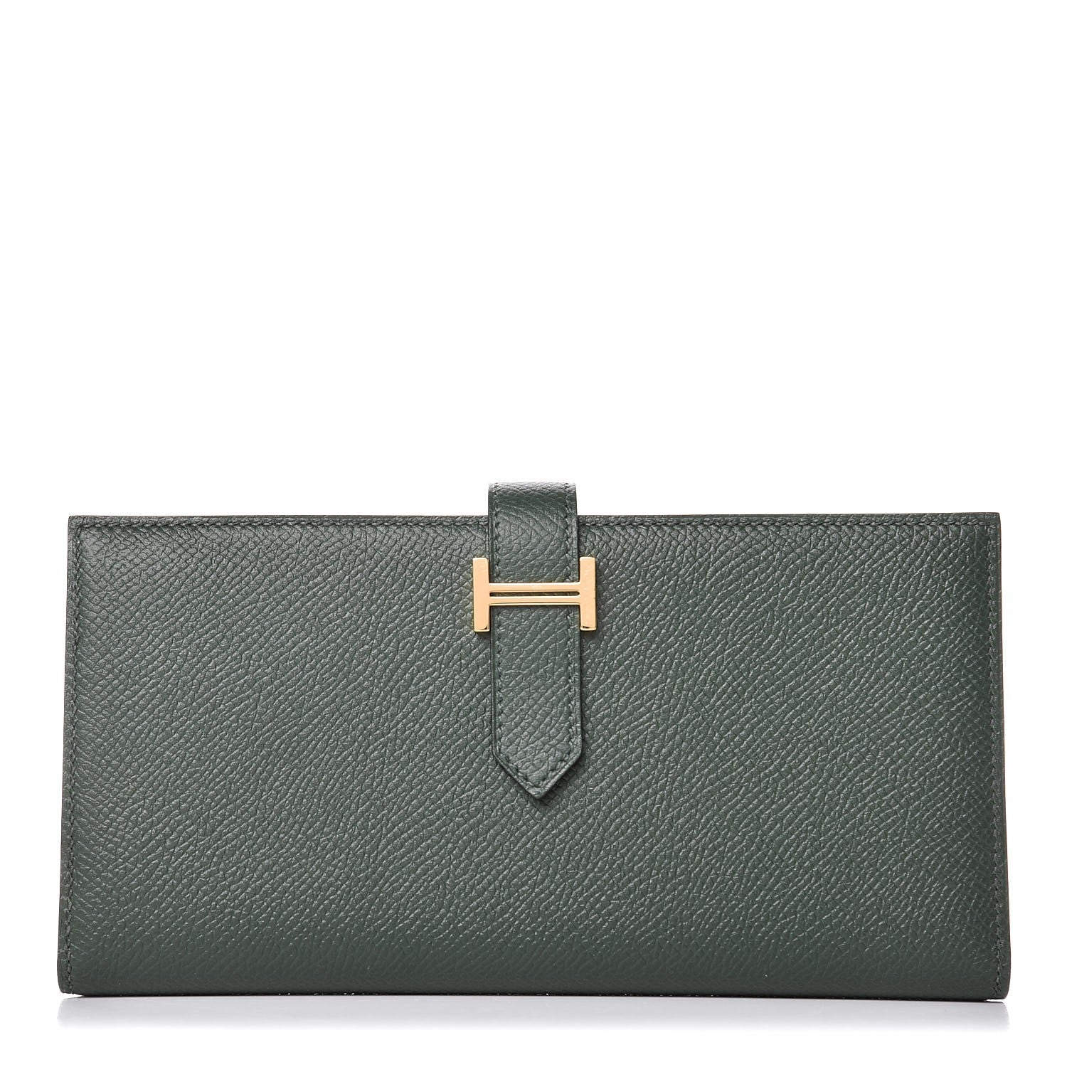 Hermes Epsom Bearn Gusset Wallet Vert Anglais 1 of 7