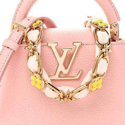 Louis Vuitton Taurillon Flower Chain Mini Capucines Pink 7 of 10