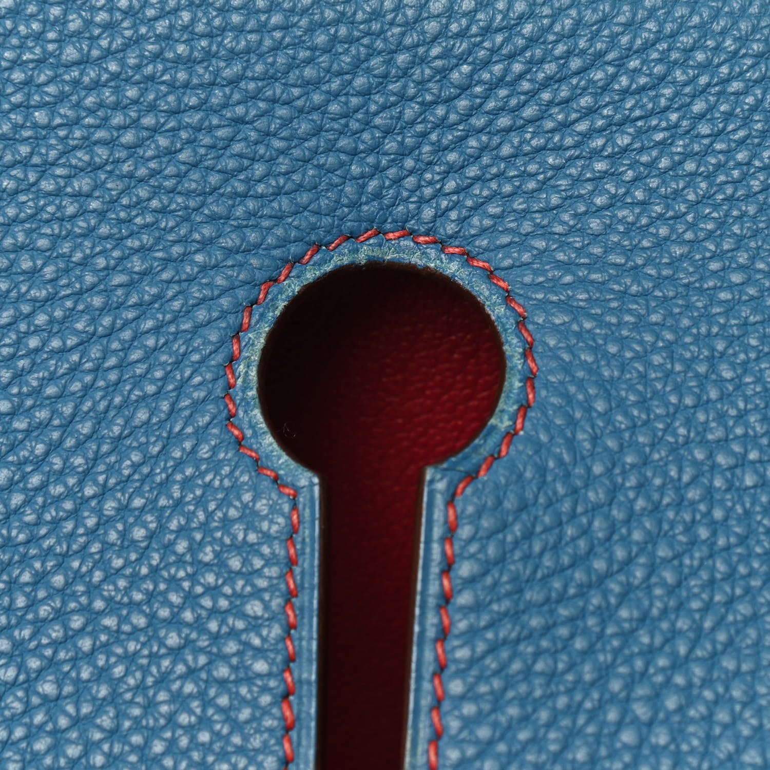 Hermes Togo Bi Color Horseshoe Birkin 35 Mykonos Rubis 8 of 15