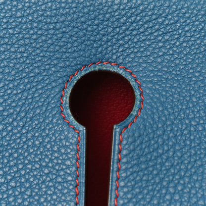 Hermes Togo Bi Color Horseshoe Birkin 35 Mykonos Rubis 8 of 15