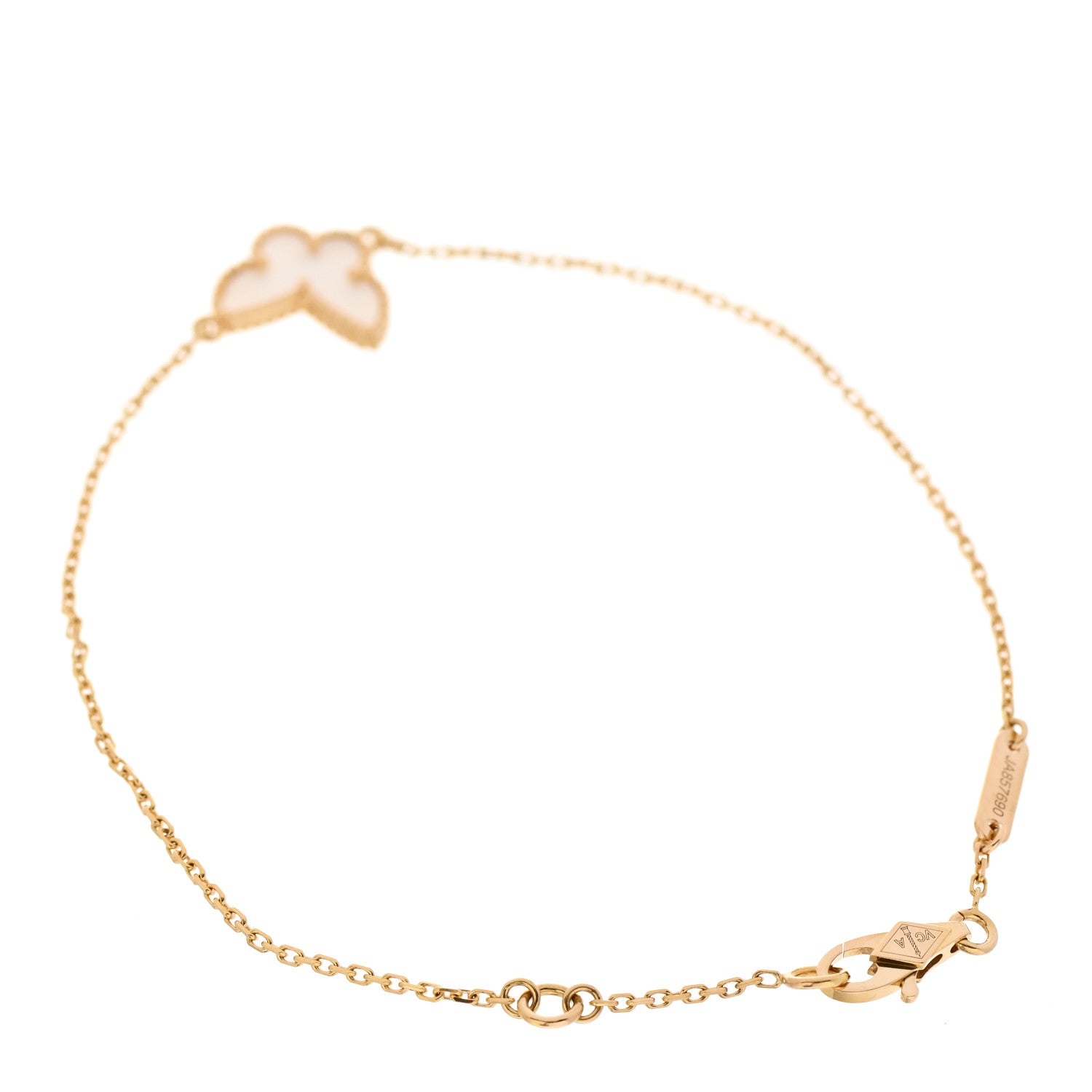 Van Cleef & Arpels 18K Yellow Gold Mother of Pearl Sweet Alhambra Butterfly Bracelet 2 of 6