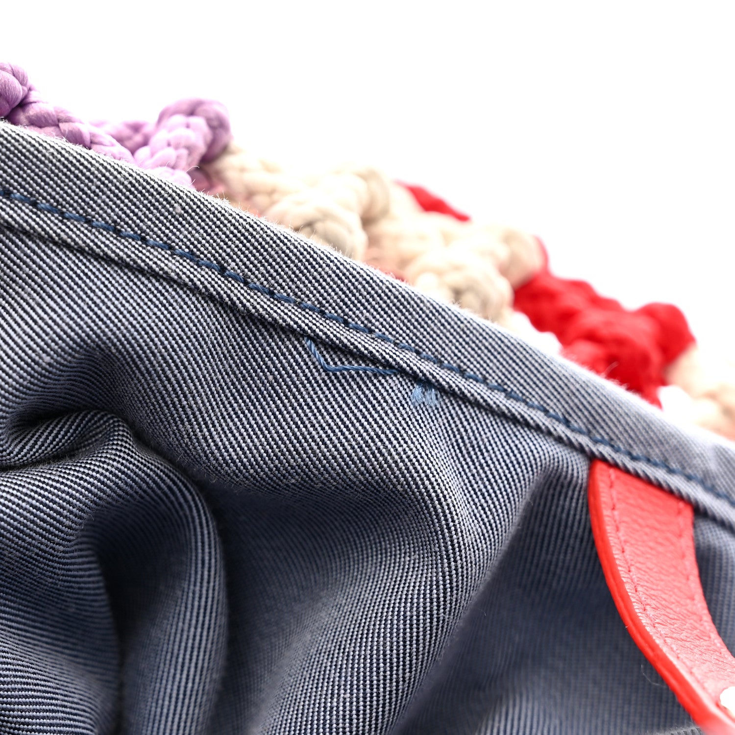 Chanel Lambskin Mixed Fibers Large Shopping Bag Red Purple White 14 of 14