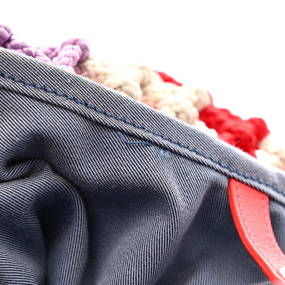 Chanel Lambskin Mixed Fibers Large Shopping Bag Red Purple White 14 of 14