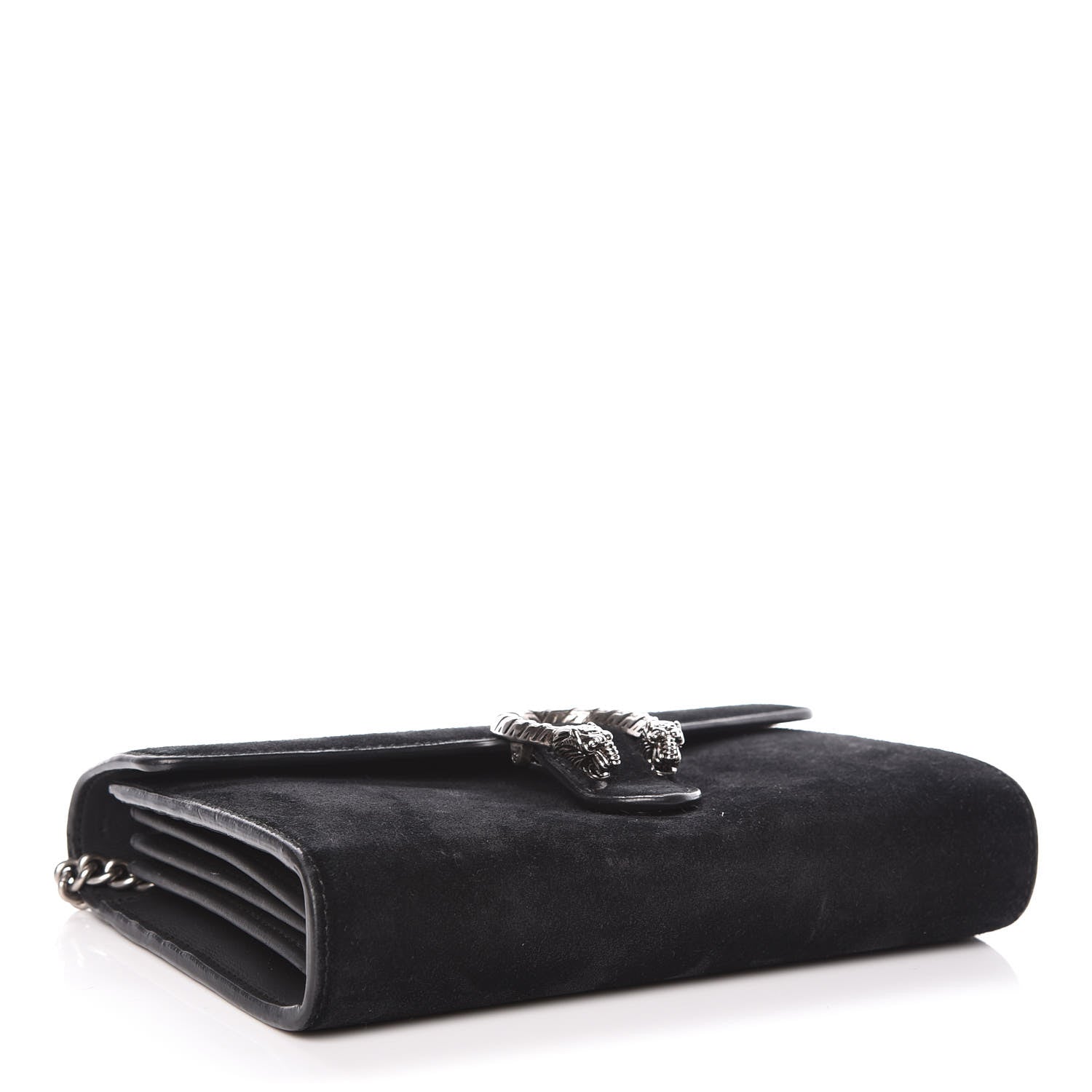Gucci Suede Mini Dionysus Chain Wallet Black 4 of 17