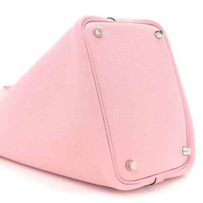 Hermes Taurillon Clemence Picotin Lock 18 PM Rose Sakura 9 of 11