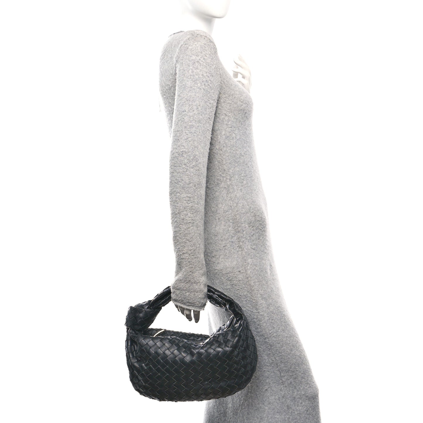 Nappa Intrecciato Teen Jodie Hobo Black