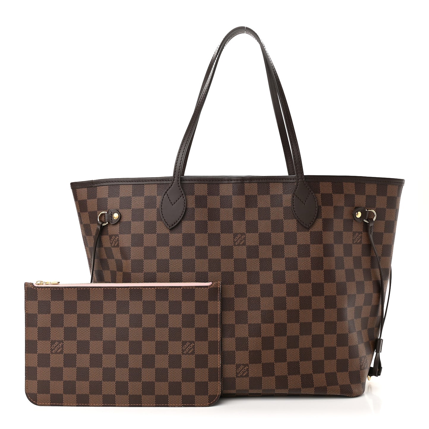 Damier Ebene Neo Neverfull MM Rose Ballerine
