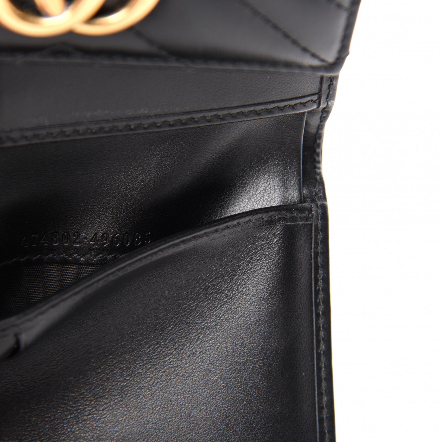 Calfskin Matelasse GG Marmont Wallet Black