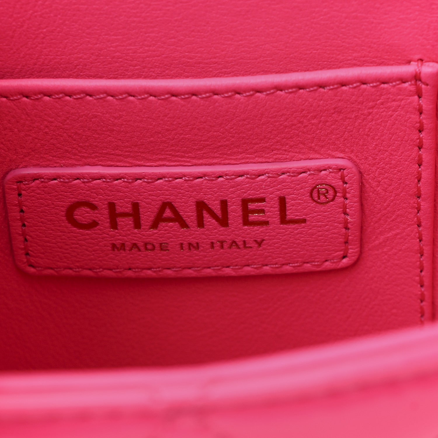 Chanel Patent Quilted CC Vani-Tea Case With Chain Neon Pink 6 of 11