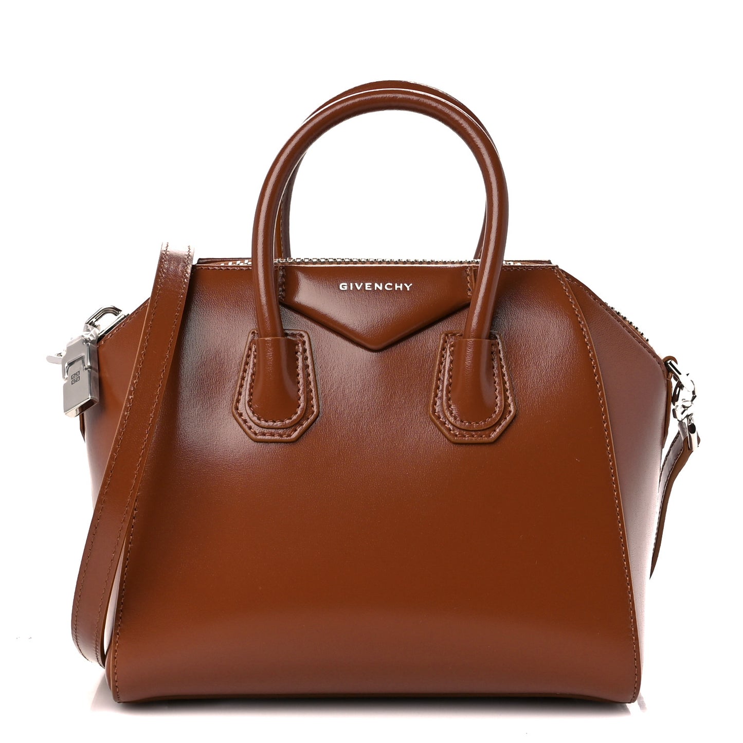 Shiny Lord Calfskin Mini Antigona Tan